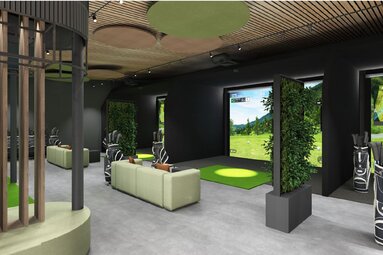 Computersimulation einer Indoor-Golfhalle | © Deggendorfer Golfclub